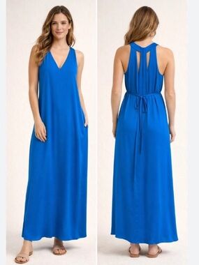 Ann Taylor Tie Waist Halter Maxi Dress NWT Autumn wedding guest dress